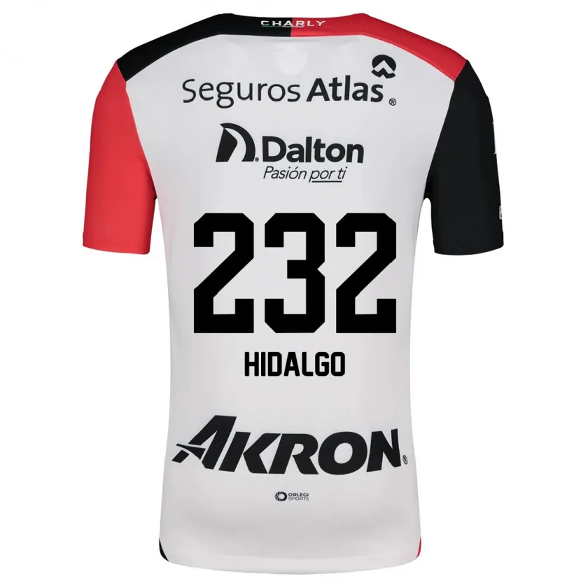 Danxen Mujer Camiseta Óscar Hidalgo #232 Blanco Rojo Negro 2ª Equipación 2024/25 La Camisa México