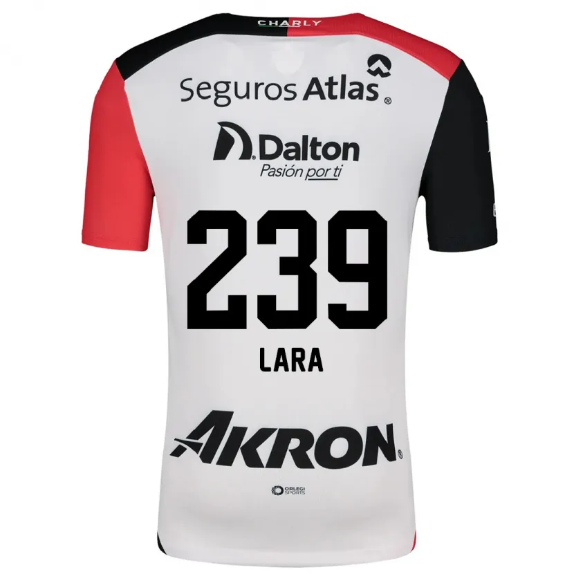 Danxen Mujer Camiseta Guadalupe Lara #239 Blanco Rojo Negro 2ª Equipación 2024/25 La Camisa México