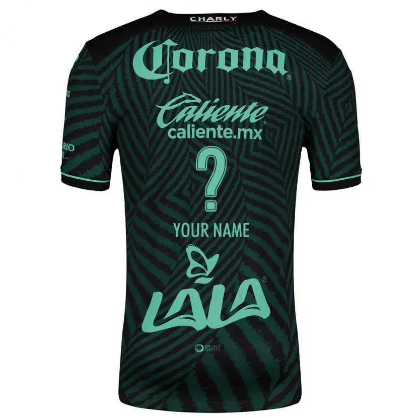 Danxen Mujer Camiseta Su Nombre #0 Verde Negro 2ª Equipación 2024/25 La Camisa México