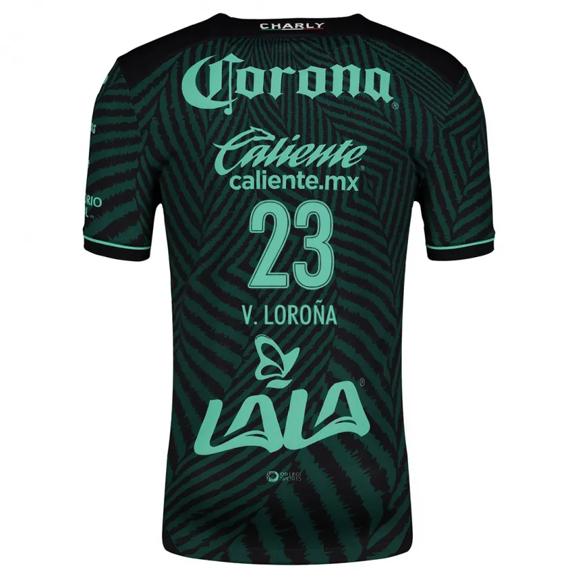 Danxen Mujer Camiseta Vladímir Loroña #23 Verde Negro 2ª Equipación 2024/25 La Camisa México
