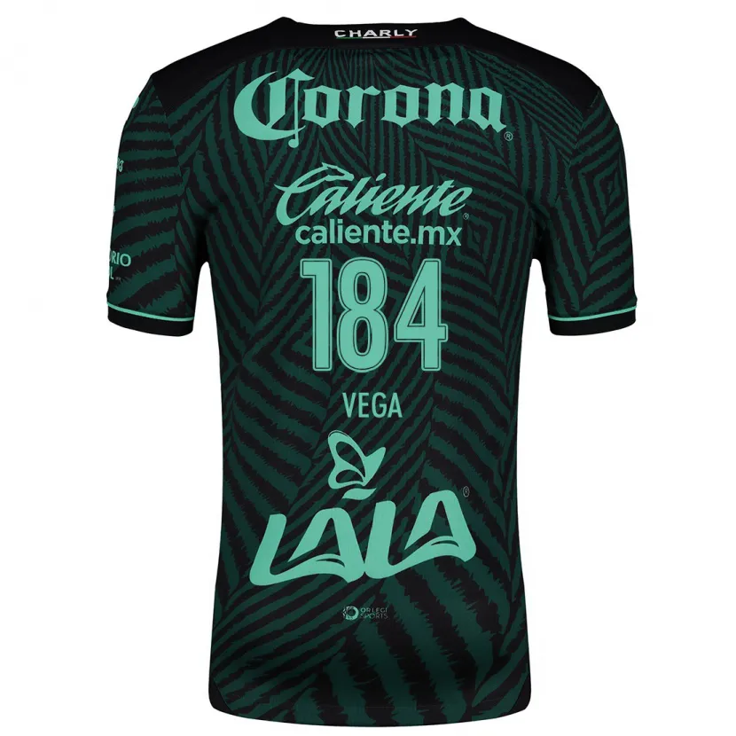 Danxen Mujer Camiseta Luis Vega #184 Verde Negro 2ª Equipación 2024/25 La Camisa México