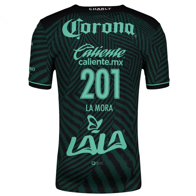 Danxen Mujer Camiseta Luis De La Mora #201 Verde Negro 2ª Equipación 2024/25 La Camisa México