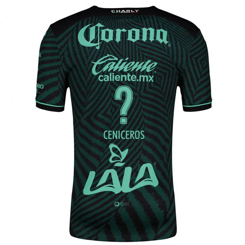 Danxen Mujer Camiseta Carlos Ceniceros #0 Verde Negro 2ª Equipación 2024/25 La Camisa México