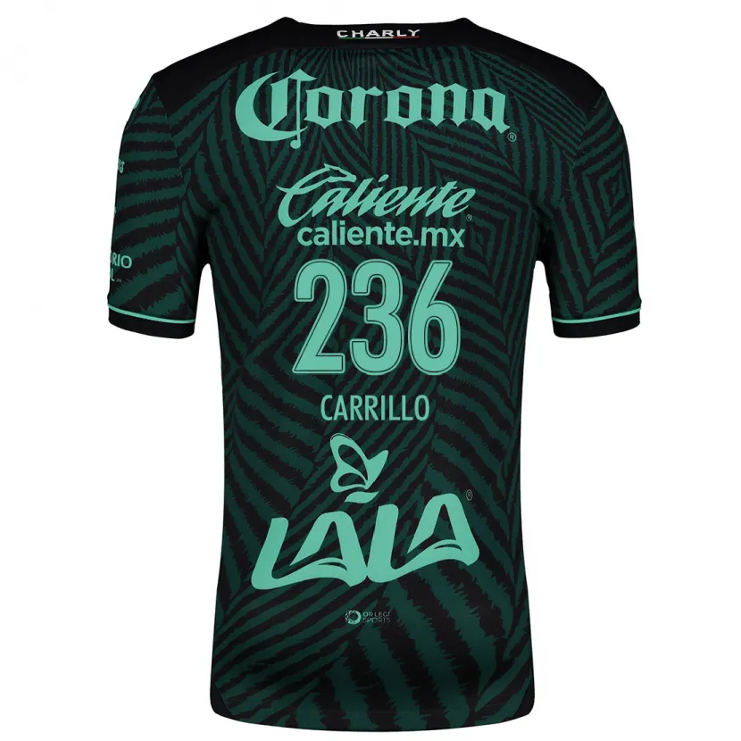 Danxen Mujer Camiseta Fernando Carrillo #236 Verde Negro 2ª Equipación 2024/25 La Camisa México