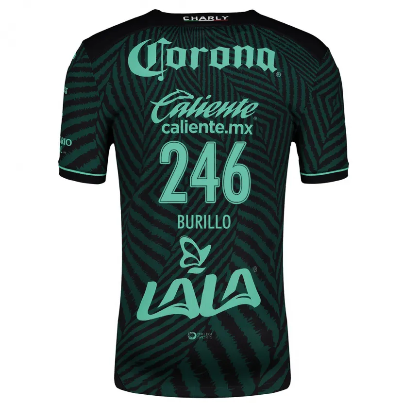 Danxen Mujer Camiseta Juan Burillo #246 Verde Negro 2ª Equipación 2024/25 La Camisa México