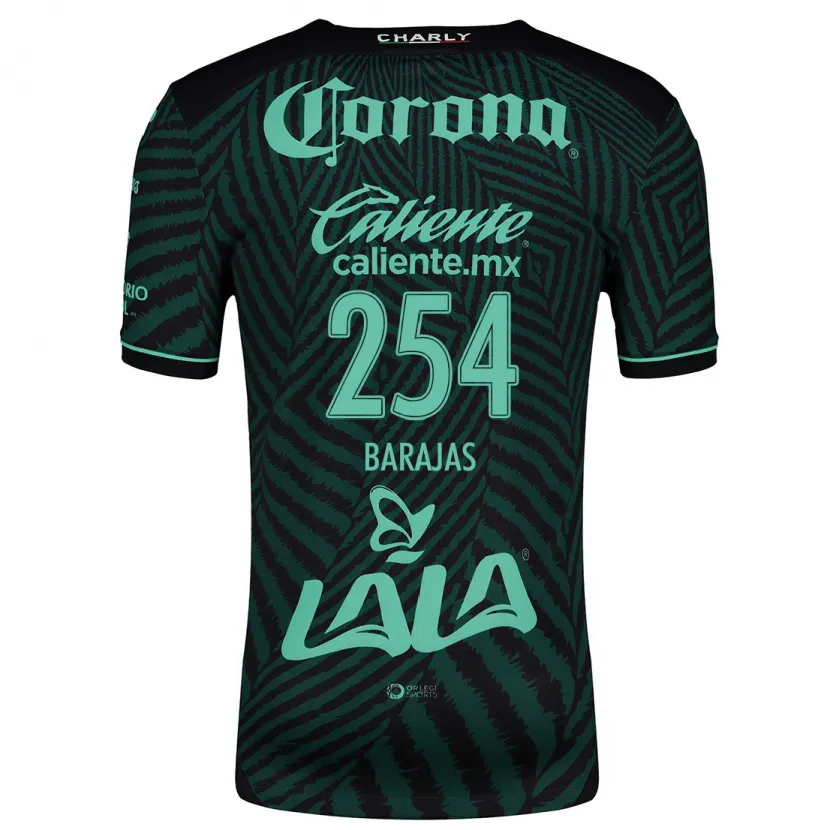 Danxen Mujer Camiseta Sergio Barajas #254 Verde Negro 2ª Equipación 2024/25 La Camisa México