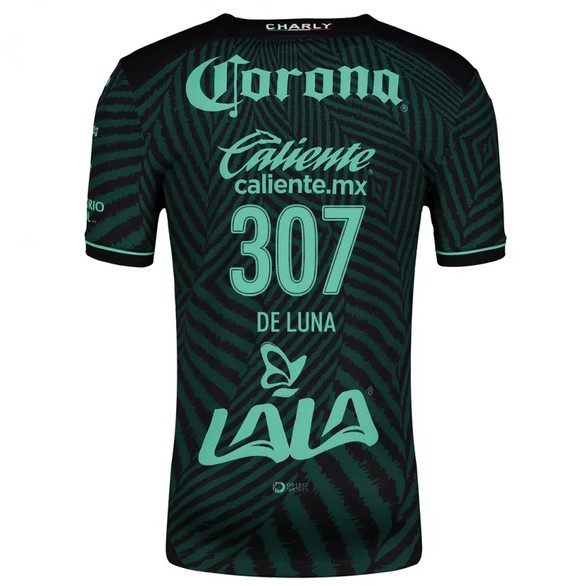 Danxen Mujer Camiseta Eduardo De Luna #307 Verde Negro 2ª Equipación 2024/25 La Camisa México