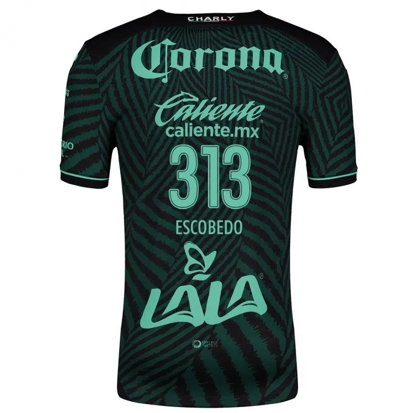 Danxen Mujer Camiseta Rodrigo Escobedo #313 Verde Negro 2ª Equipación 2024/25 La Camisa México