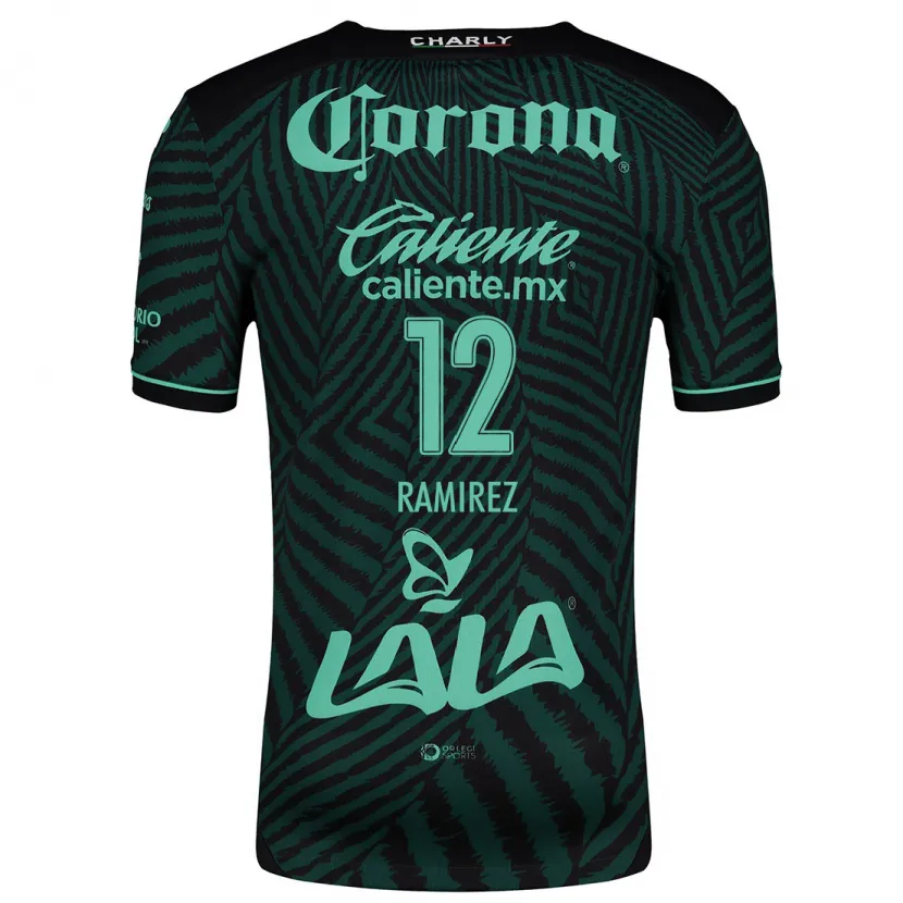Danxen Mujer Camiseta Santiago Ramírez #12 Verde Negro 2ª Equipación 2024/25 La Camisa México