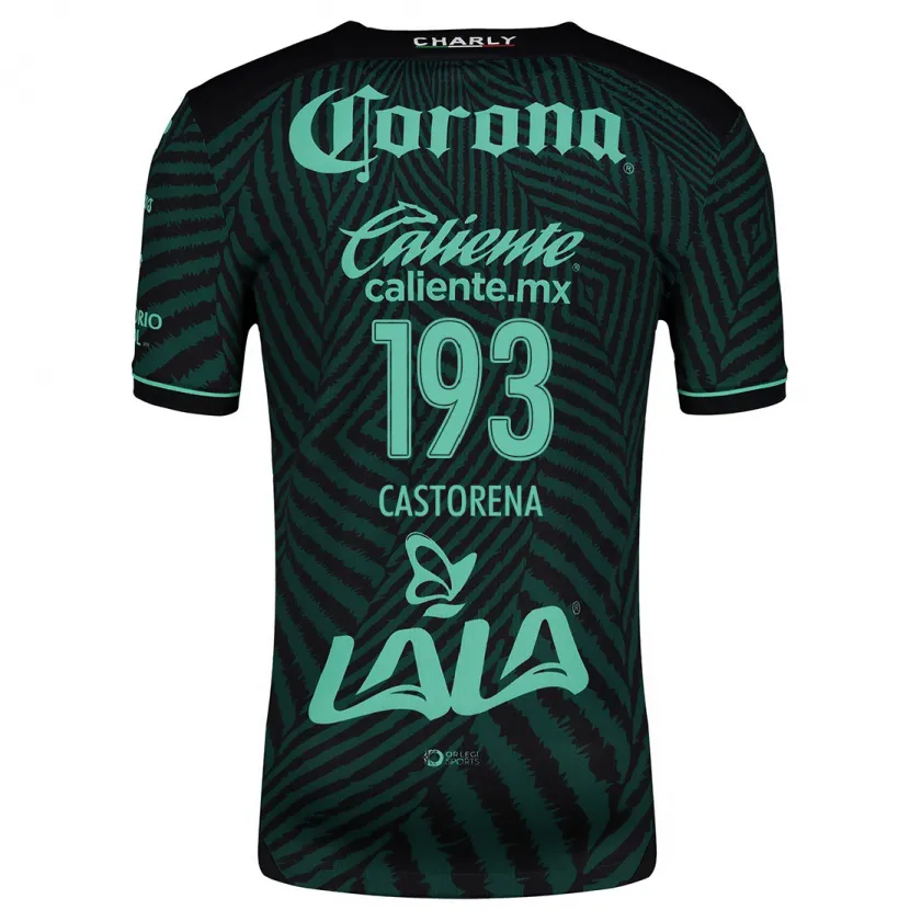 Danxen Mujer Camiseta Damián Castorena #193 Verde Negro 2ª Equipación 2024/25 La Camisa México