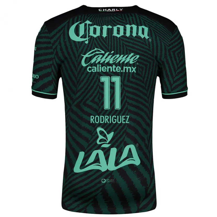 Danxen Mujer Camiseta Cynthia Rodríguez #11 Verde Negro 2ª Equipación 2024/25 La Camisa México