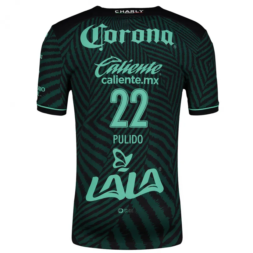 Danxen Mujer Camiseta Sheila Pulido #22 Verde Negro 2ª Equipación 2024/25 La Camisa México