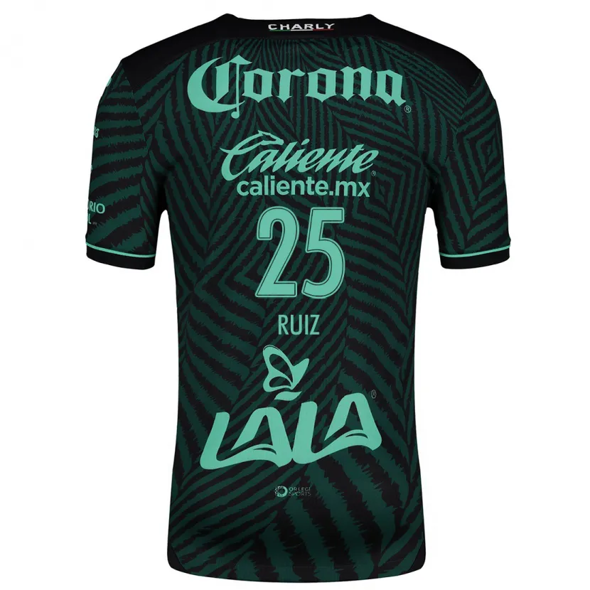 Danxen Mujer Camiseta Michel Ruíz #25 Verde Negro 2ª Equipación 2024/25 La Camisa México