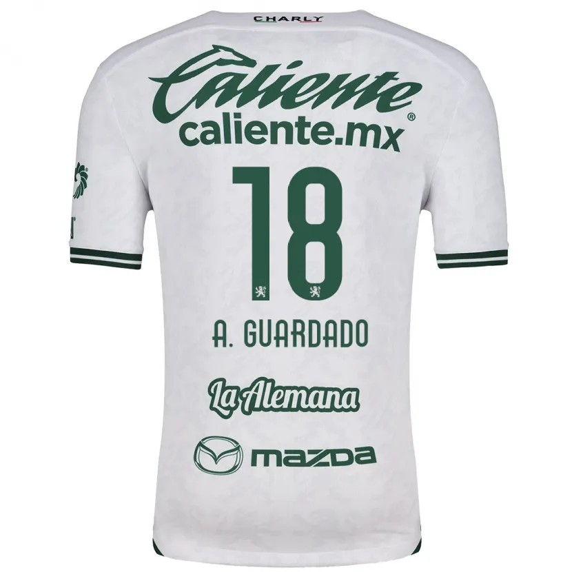 Danxen Mujer Camiseta Andrés Guardado #18 Blanco Verde 2ª Equipación 2024/25 La Camisa México