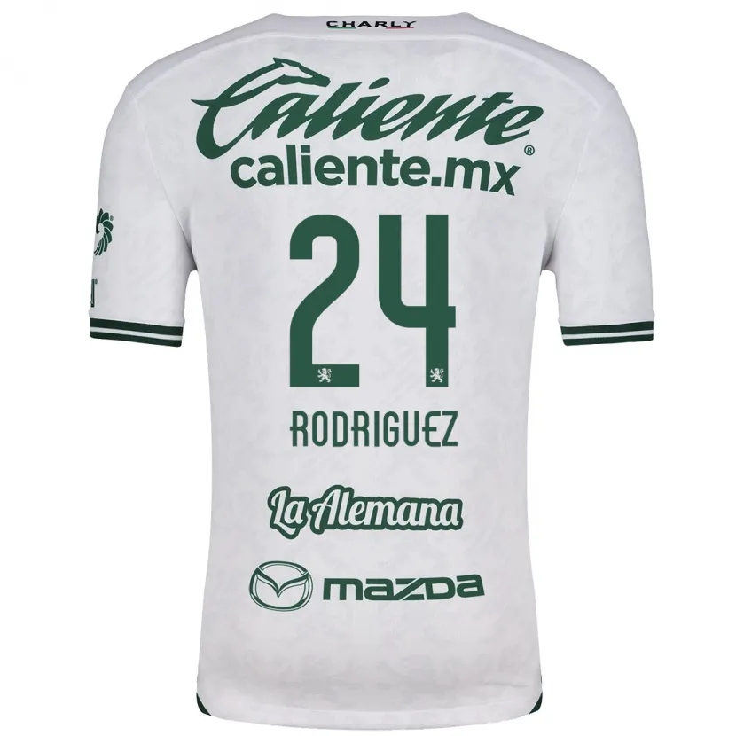 Danxen Mujer Camiseta Osvaldo Rodríguez #24 Blanco Verde 2ª Equipación 2024/25 La Camisa México