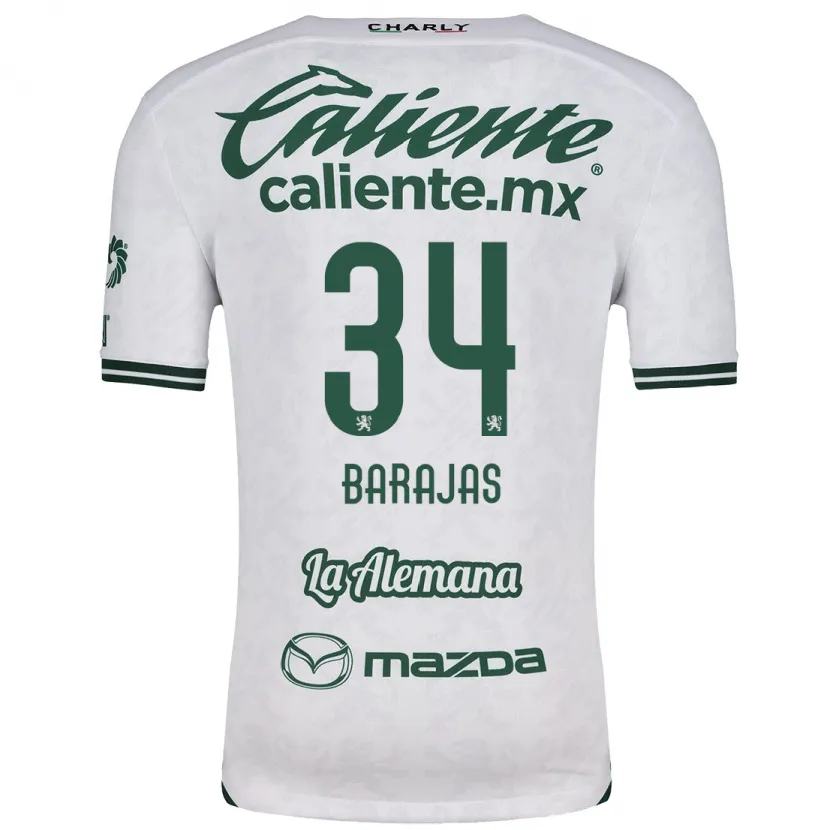 Danxen Mujer Camiseta Víctor Barajas #34 Blanco Verde 2ª Equipación 2024/25 La Camisa México