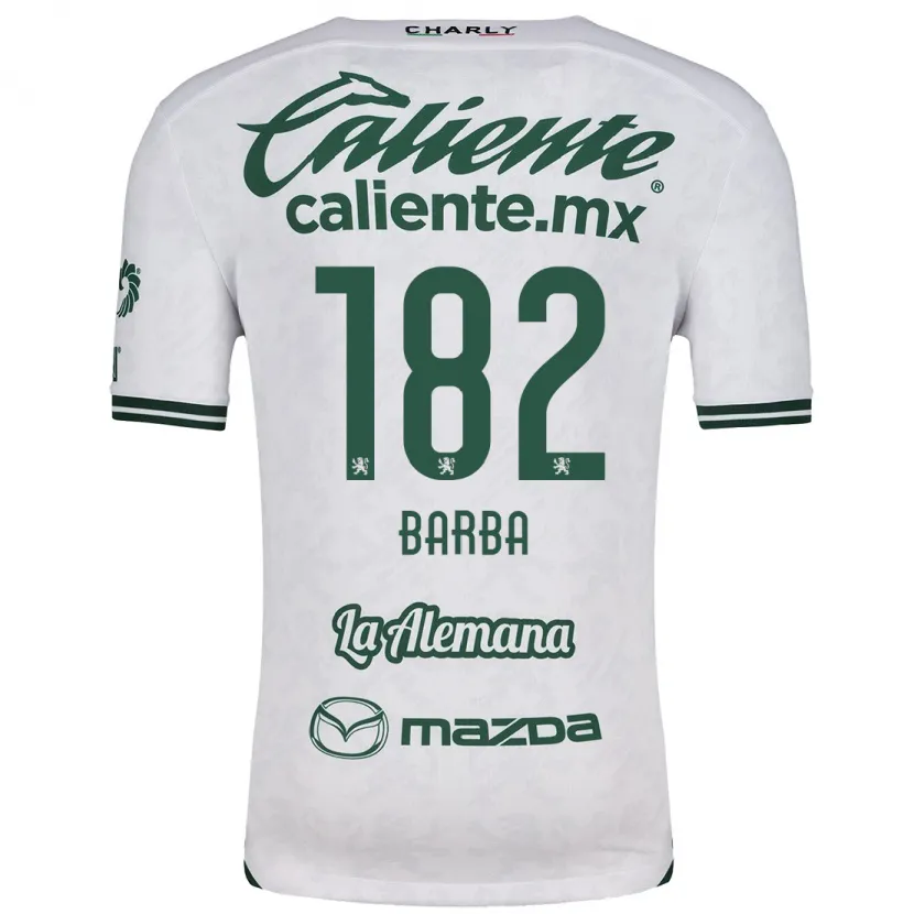 Danxen Mujer Camiseta Austin Barba #182 Blanco Verde 2ª Equipación 2024/25 La Camisa México