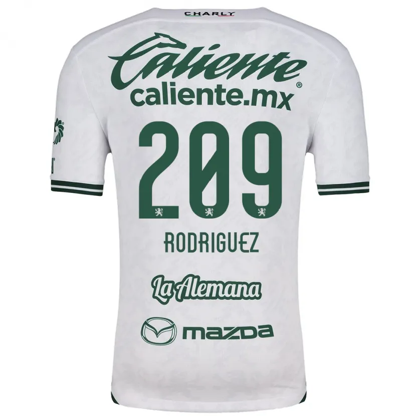 Danxen Mujer Camiseta Víctor Rodríguez #209 Blanco Verde 2ª Equipación 2024/25 La Camisa México