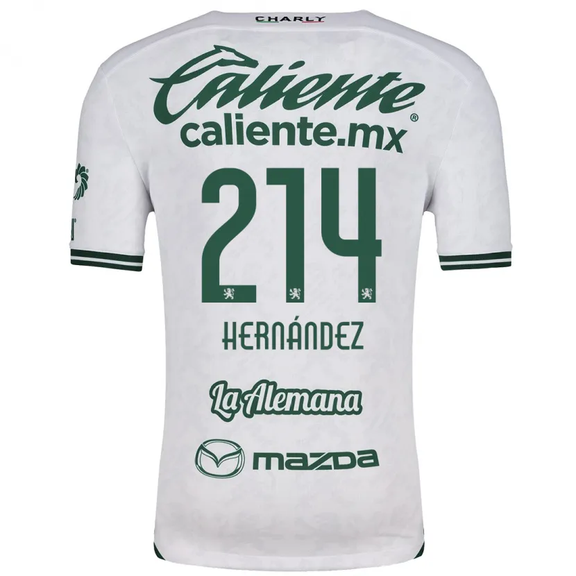 Danxen Mujer Camiseta Iván Hernández #214 Blanco Verde 2ª Equipación 2024/25 La Camisa México