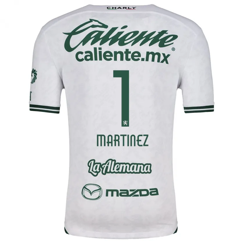 Danxen Mujer Camiseta Angeles Martínez #1 Blanco Verde 2ª Equipación 2024/25 La Camisa México