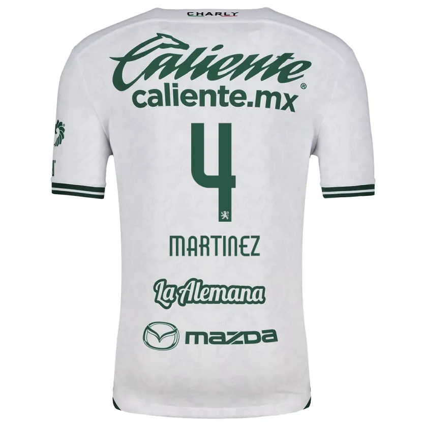 Danxen Mujer Camiseta Mitzi Martínez #4 Blanco Verde 2ª Equipación 2024/25 La Camisa México