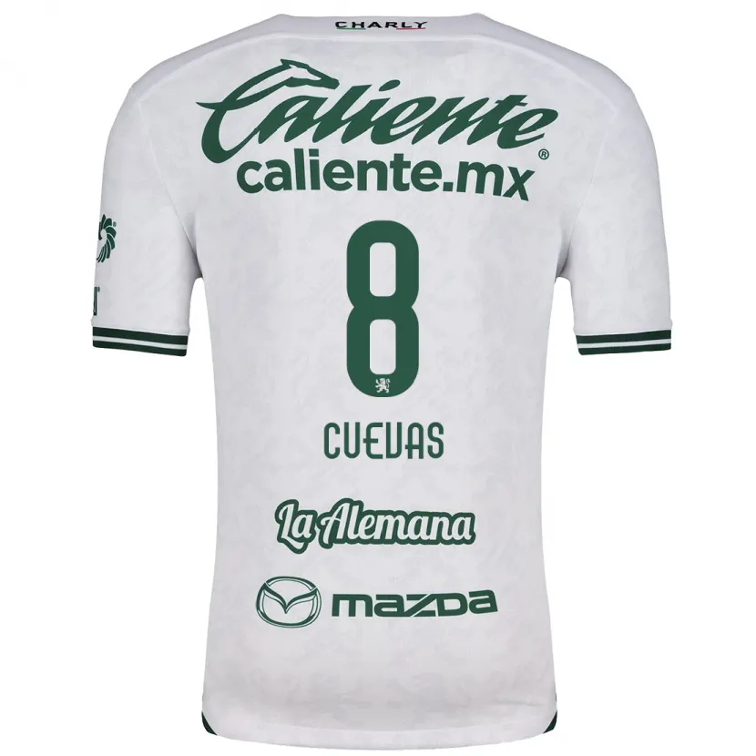 Danxen Mujer Camiseta Lucero Cuevas #8 Blanco Verde 2ª Equipación 2024/25 La Camisa México