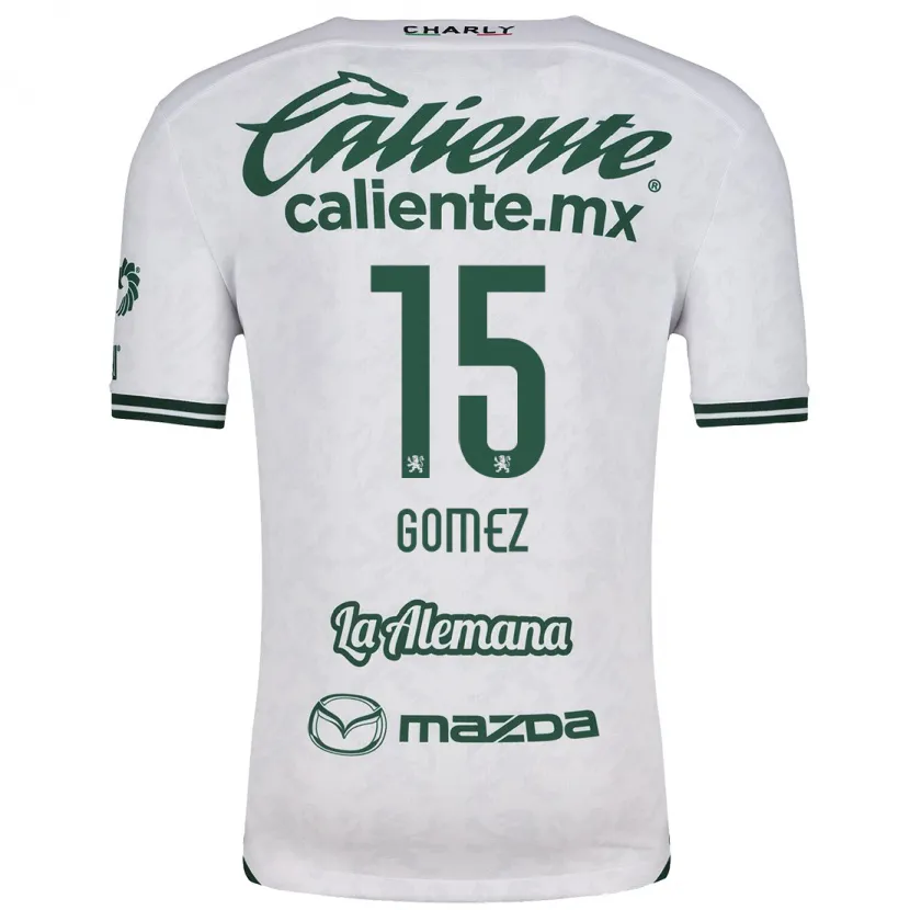 Danxen Mujer Camiseta Paulina Gómez #15 Blanco Verde 2ª Equipación 2024/25 La Camisa México