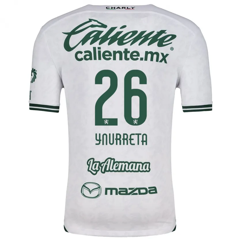 Danxen Mujer Camiseta Alexandra Hernández Ynurreta #26 Blanco Verde 2ª Equipación 2024/25 La Camisa México