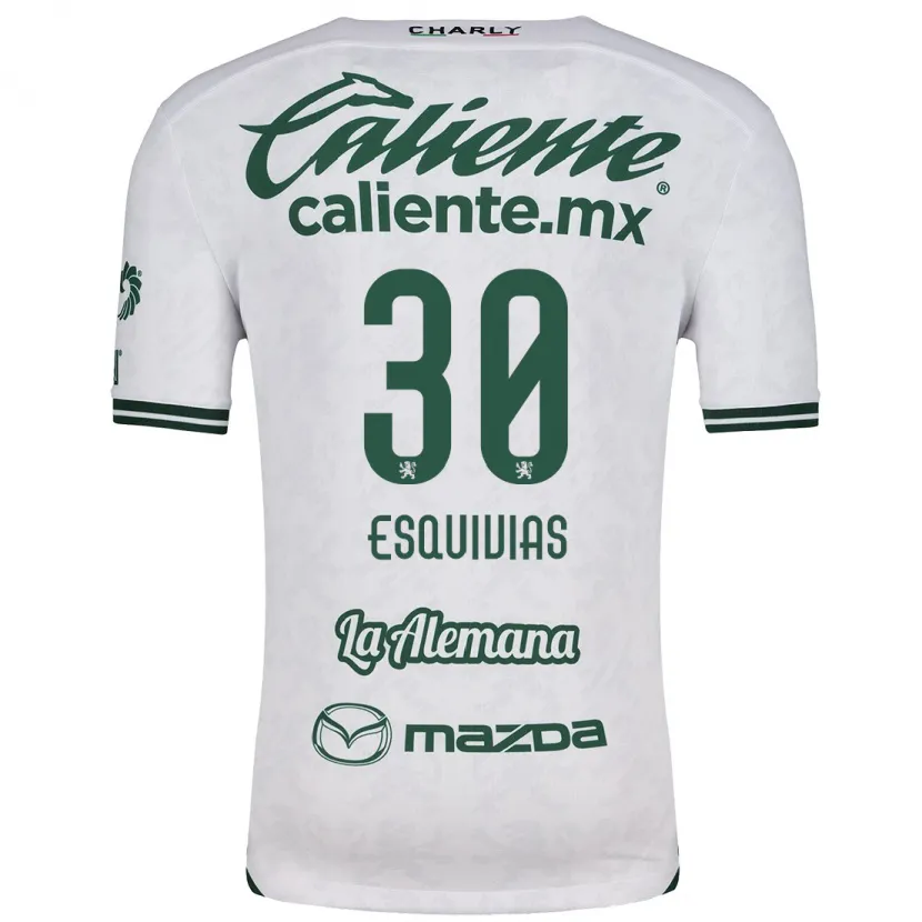 Danxen Mujer Camiseta Isabela Esquivias #30 Blanco Verde 2ª Equipación 2024/25 La Camisa México