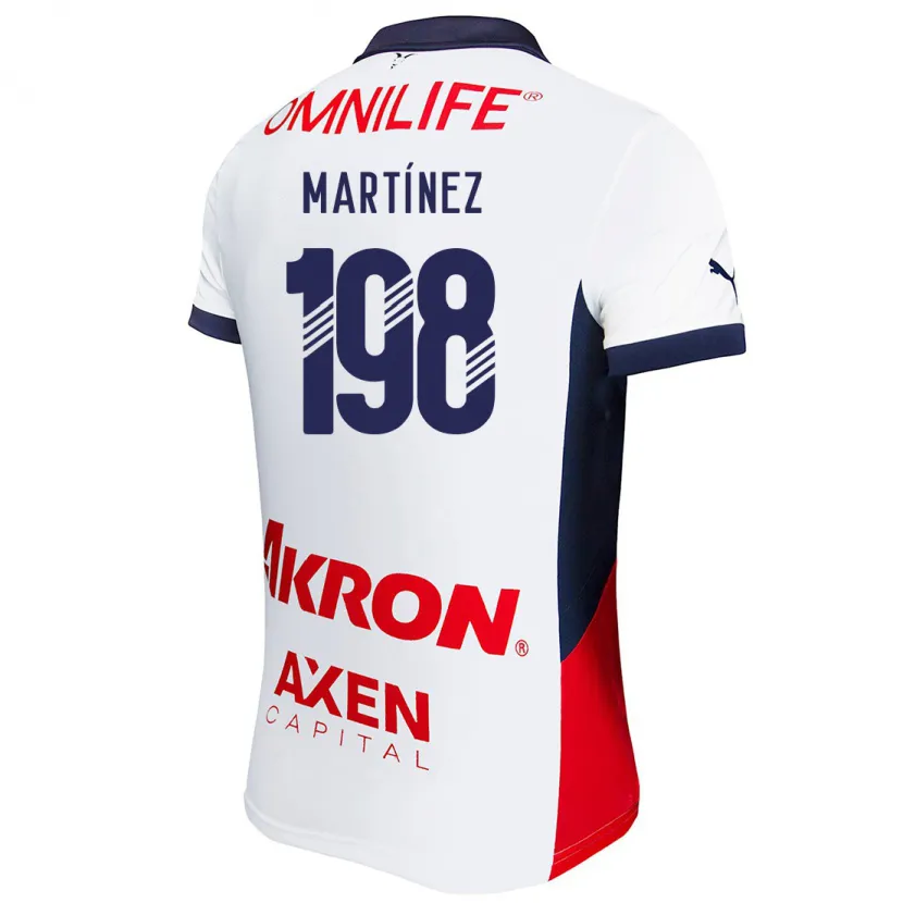 Danxen Mujer Camiseta Andrew Martínez #198 Blanco Rojo Azul 2ª Equipación 2024/25 La Camisa México