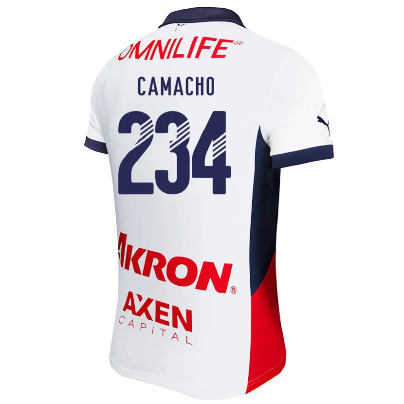 Danxen Mujer Camiseta Xandor Camacho #234 Blanco Rojo Azul 2ª Equipación 2024/25 La Camisa México