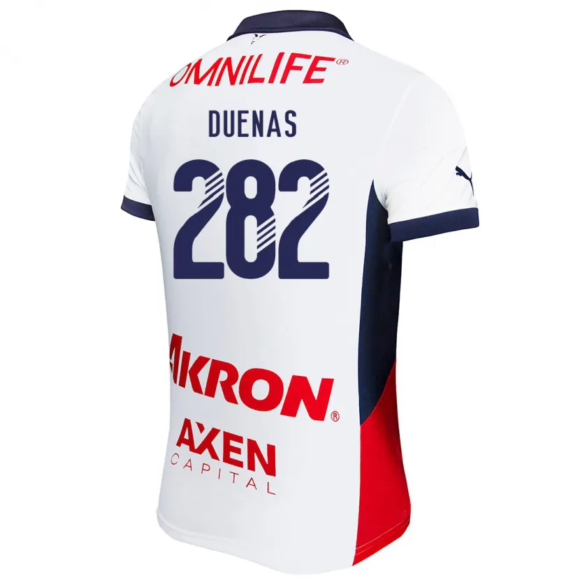 Danxen Mujer Camiseta Omar Dueñas #282 Blanco Rojo Azul 2ª Equipación 2024/25 La Camisa México