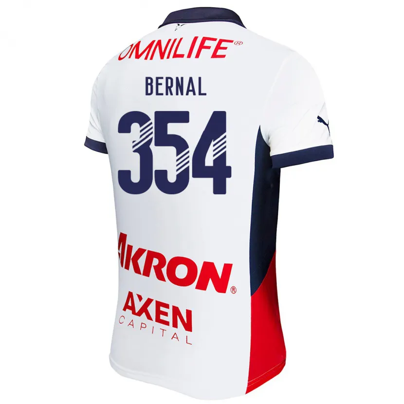 Danxen Mujer Camiseta Carlos Bernal #354 Blanco Rojo Azul 2ª Equipación 2024/25 La Camisa México