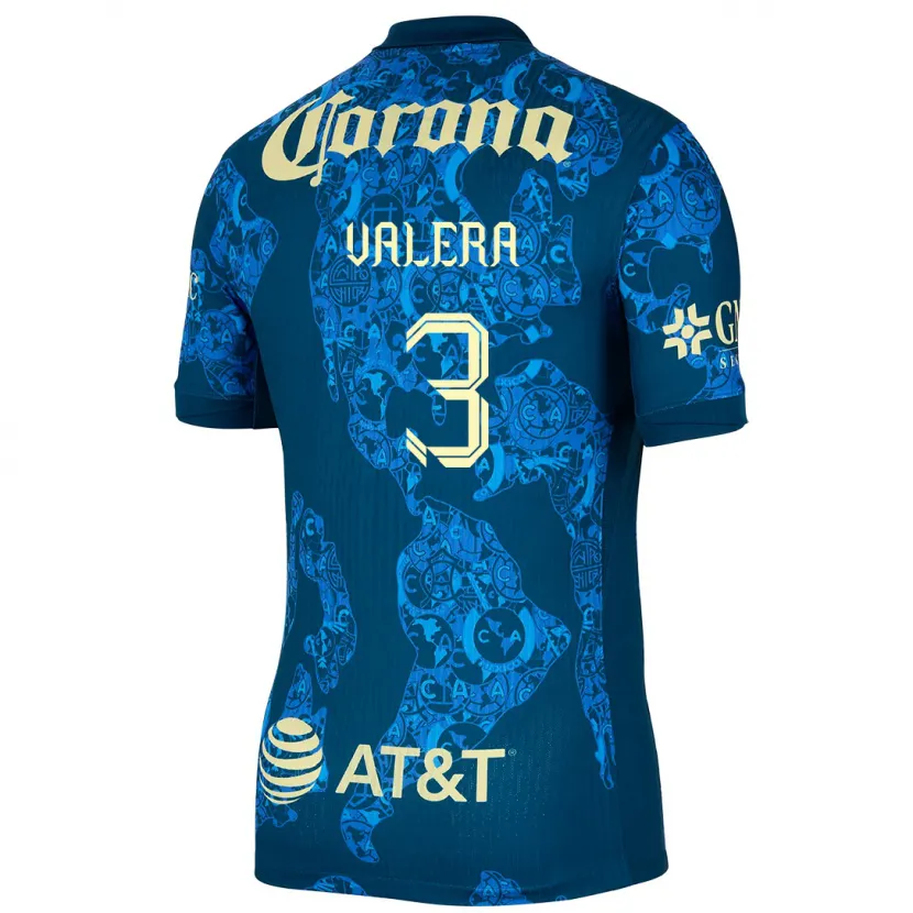 Danxen Mujer Camiseta Selene Valera #3 Azul Amarillo 2ª Equipación 2024/25 La Camisa México