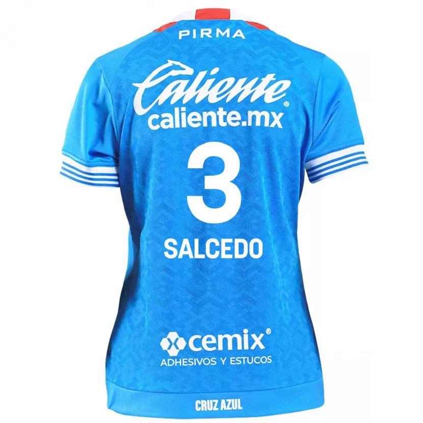 Danxen Niño Camiseta Carlos Salcedo #3 Cielo Azul 1ª Equipación 2024/25 La Camisa México