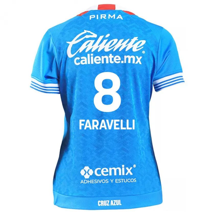 Danxen Niño Camiseta Lorenzo Faravelli #8 Cielo Azul 1ª Equipación 2024/25 La Camisa México
