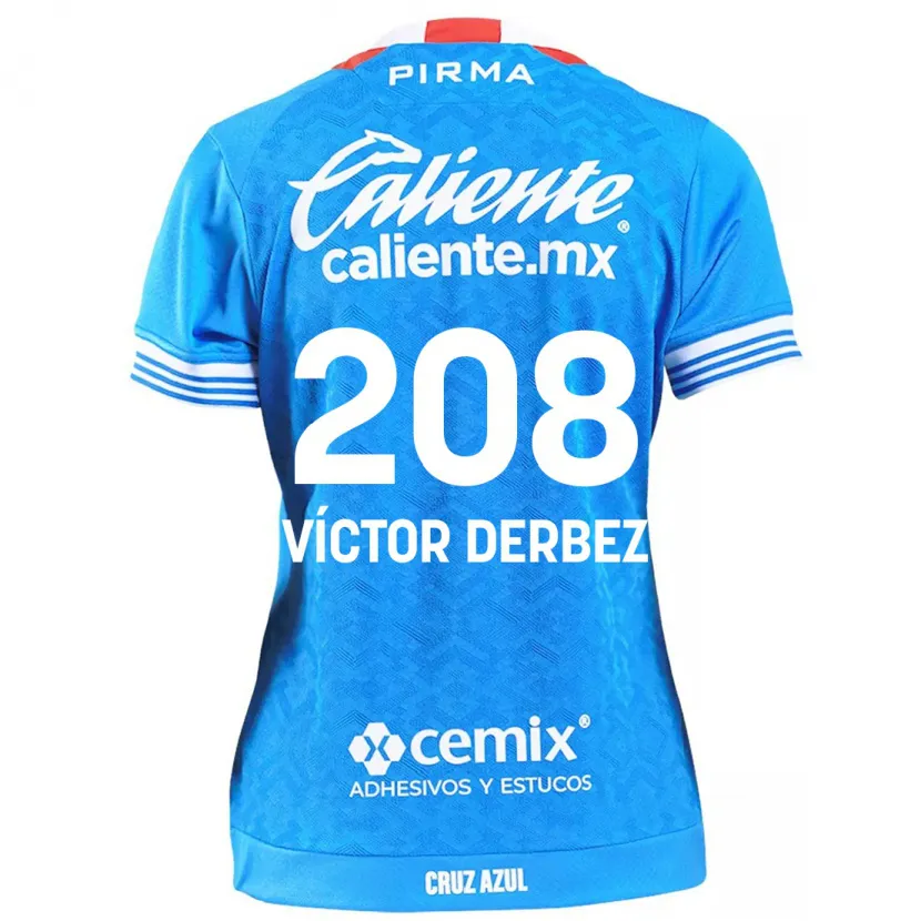Danxen Niño Camiseta Louis Víctor Derbez #208 Cielo Azul 1ª Equipación 2024/25 La Camisa México