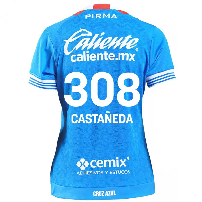 Danxen Niño Camiseta Emiliano Castañeda #308 Cielo Azul 1ª Equipación 2024/25 La Camisa México