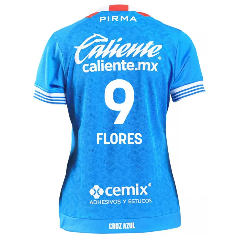 Danxen Niño Camiseta Daniela Flores #9 Cielo Azul 1ª Equipación 2024/25 La Camisa México