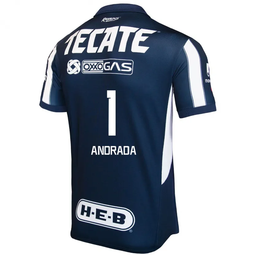 Danxen Niño Camiseta Esteban Andrada #1 Azul Rojo Blanco 1ª Equipación 2024/25 La Camisa México