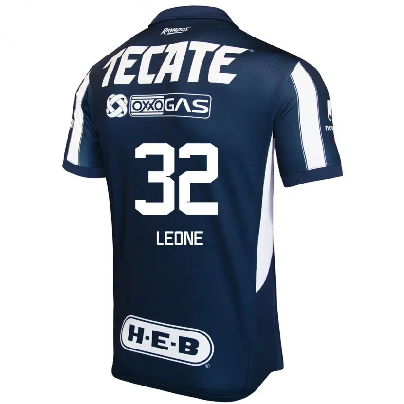 Danxen Niño Camiseta Tony Leone #32 Azul Rojo Blanco 1ª Equipación 2024/25 La Camisa México