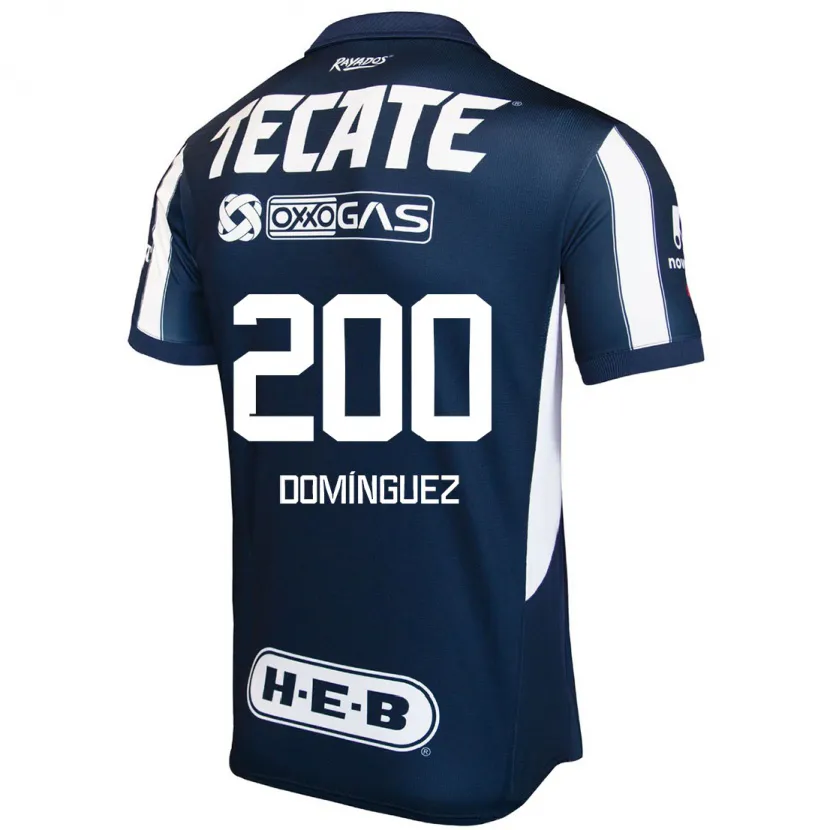 Danxen Niño Camiseta Joel Domínguez #200 Azul Rojo Blanco 1ª Equipación 2024/25 La Camisa México