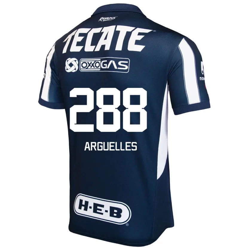 Danxen Niño Camiseta Alfonso Arguelles #288 Azul Rojo Blanco 1ª Equipación 2024/25 La Camisa México