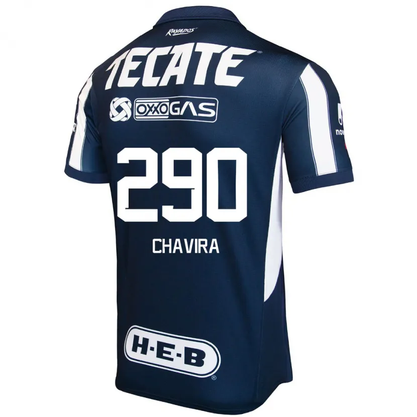 Danxen Niño Camiseta Diego Chavira #290 Azul Rojo Blanco 1ª Equipación 2024/25 La Camisa México