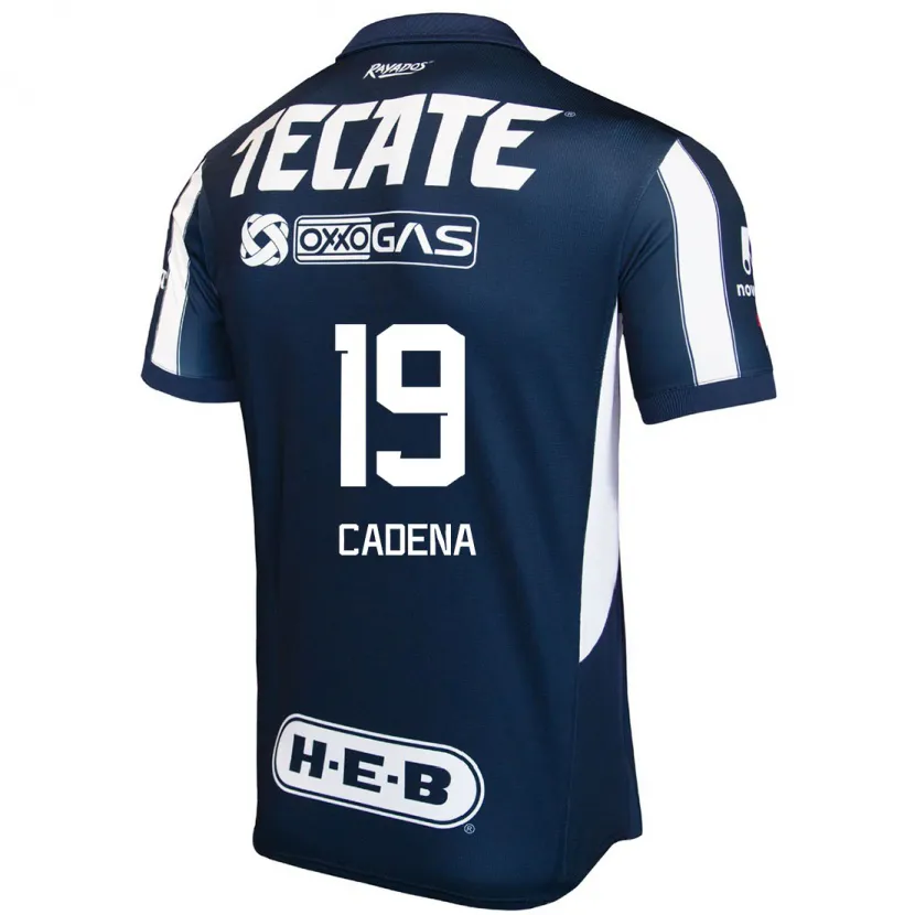 Danxen Niño Camiseta Mariana Cadena #19 Azul Rojo Blanco 1ª Equipación 2024/25 La Camisa México