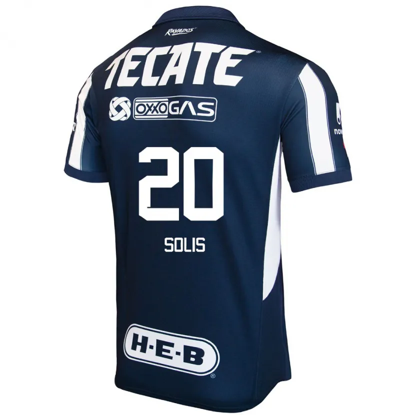 Danxen Niño Camiseta Daniela Solis #20 Azul Rojo Blanco 1ª Equipación 2024/25 La Camisa México