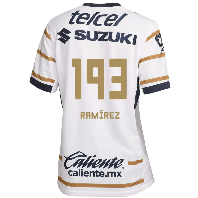 Danxen Niño Camiseta Héctor Ramírez #193 Obsidiana Blanca 1ª Equipación 2024/25 La Camisa México