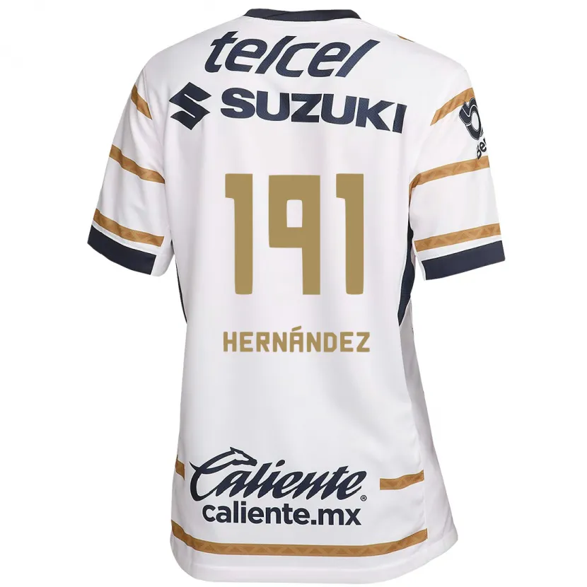 Danxen Niño Camiseta Marco Hernández #191 Obsidiana Blanca 1ª Equipación 2024/25 La Camisa México