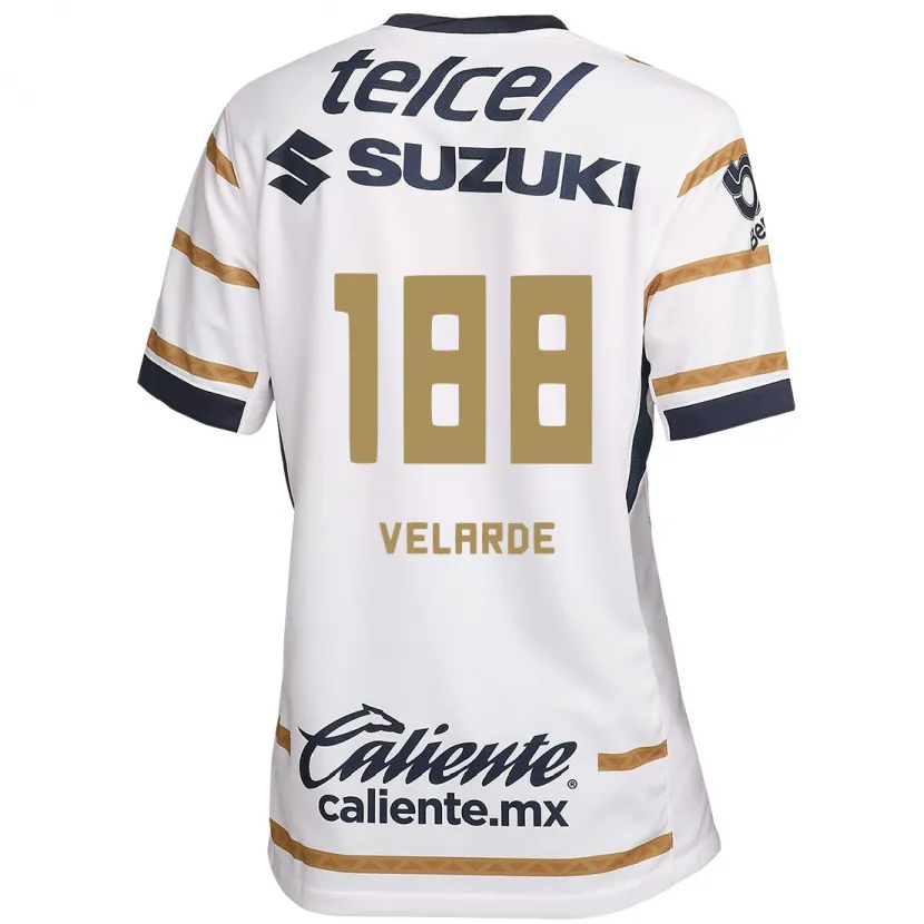 Danxen Niño Camiseta Andrés Velarde #188 Obsidiana Blanca 1ª Equipación 2024/25 La Camisa México