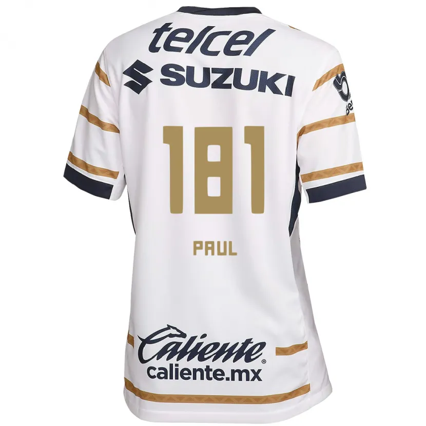 Danxen Niño Camiseta Miguel Paul #181 Obsidiana Blanca 1ª Equipación 2024/25 La Camisa México